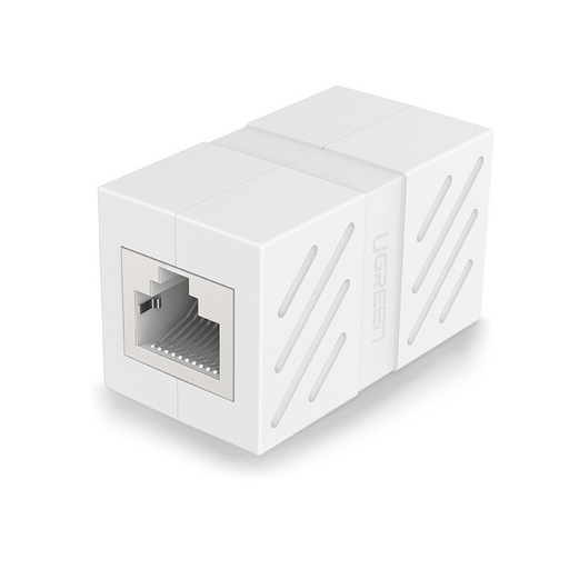RJ45 vytos poros tinklo kabelio jungtis balta