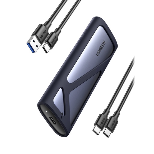 M.2 USB 3.2 Gen 2 SuperSpeed USB 10 Gb/s SSD datu nesējdiska korpuss, pelēks