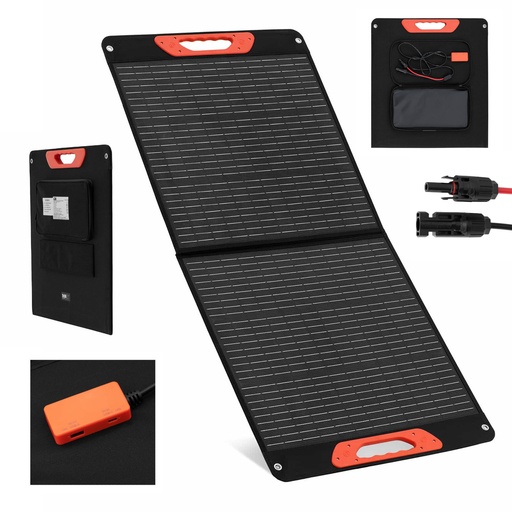 Solar charger solar panel folding tourist camping 2 x USB 100 W.