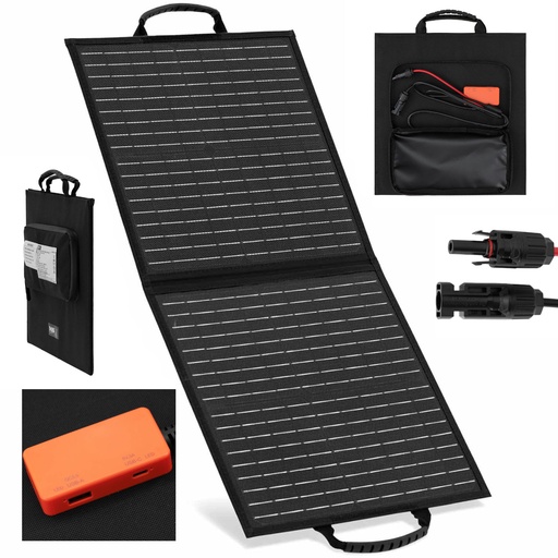 Solar charger solar panel folding tourist camping 2 x USB 40 Watt.