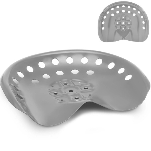 Seat metal seat for tractor tractor mower 44 x 34 cm silver