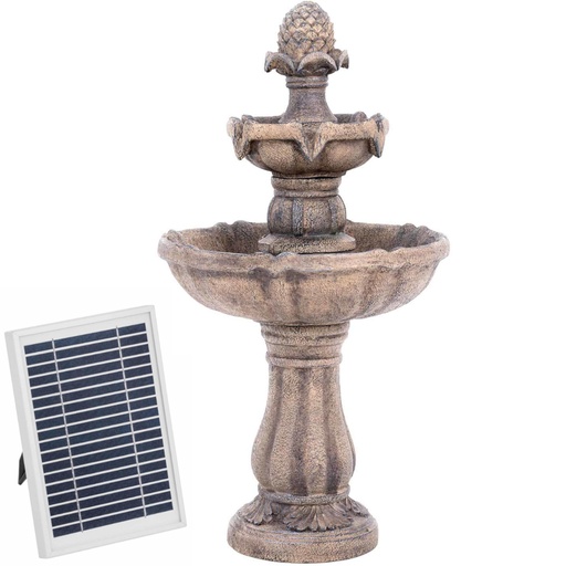 Solar garden cascade fountain 3 level 44 x 44 x 82 cm 3 Watt.