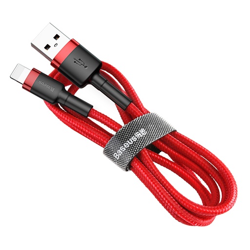 Durable flexible cable USB Iphone Lightning cable QC3.0 1.5A 2M red
