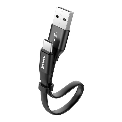 USB-C flat cable USB-C cable with handle 2A 23CM black