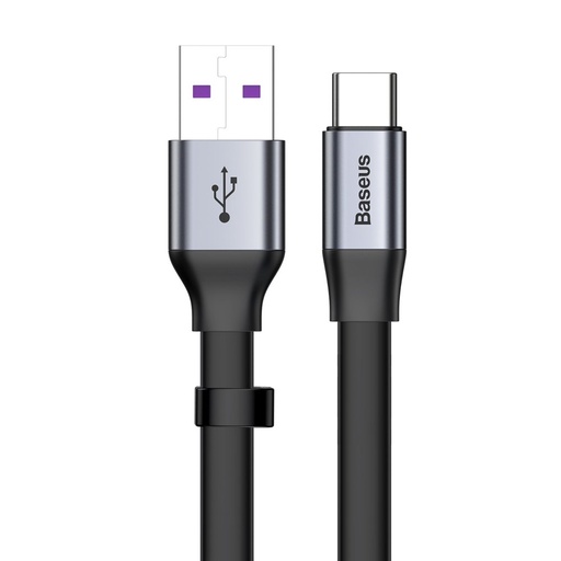 Simple flat cable USB-C 5A 40W Quick Charge 3.0 QC 3.0 cable 23cm gray