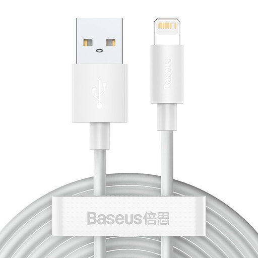 2x USB Iphone Lightning fast charging Power Delivery cable 1.5 m white