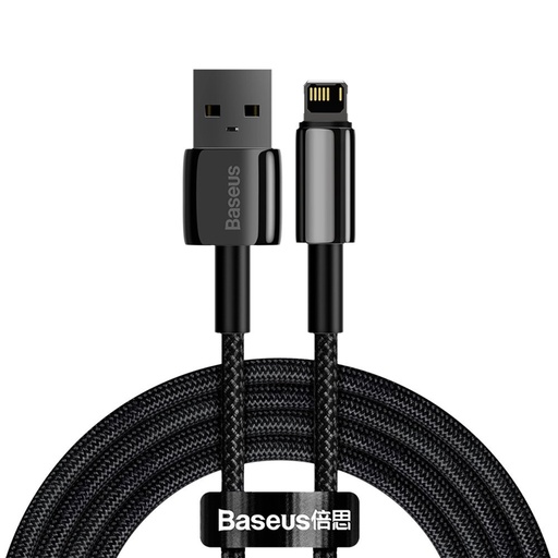 Strong braided cable USB Iphone Lightning cable 2.4 A 2 m black