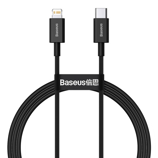 Superior cable USB-C Iphone Lightning cable for fast charging 20W 1m black