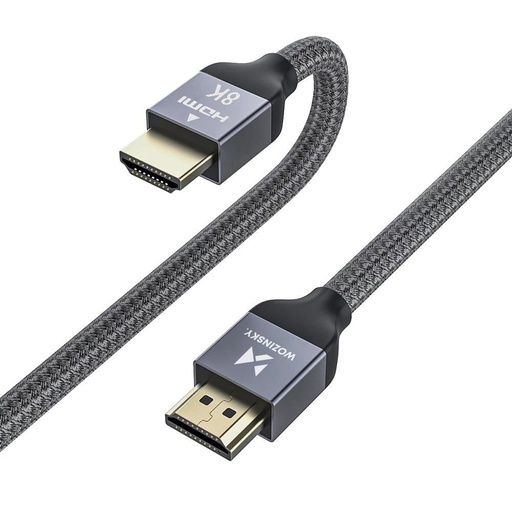 HDMI 2.1 8K 60 Hz 48 Gbps 4K 120 Hz 2K 144 Hz 1 m cable silver