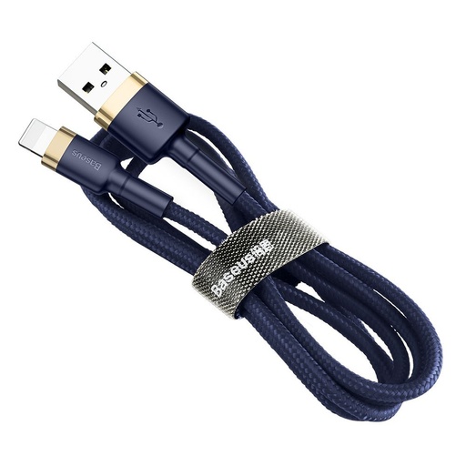Durable nylon cable USB Iphone Lightning cable QC3.0 1.5A 2M blue