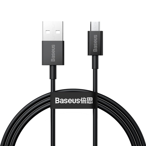 Superior cable USB microUSB cable for fast charging 2A 1m black