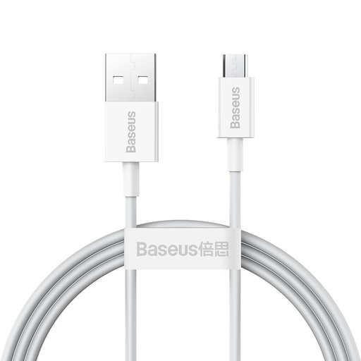 Superior cable USB microUSB cable for fast charging 2A 1m white