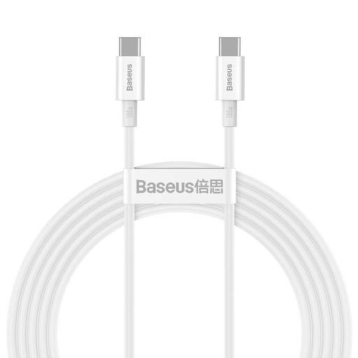 Superior cable USB-C USB-C Quick Charge FCP 100W 5A 20V 2m white cable