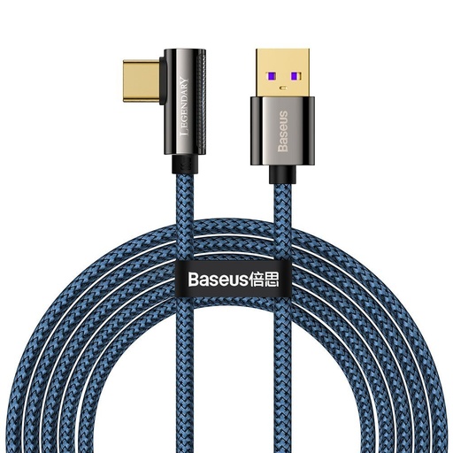 Legendary angled cable cable for gamers USB USB-C 66W 2m blue