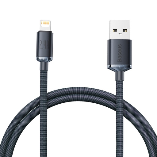 USB Iphone Lightning 2.4A 1.2m fast charging and data transfer cable black
