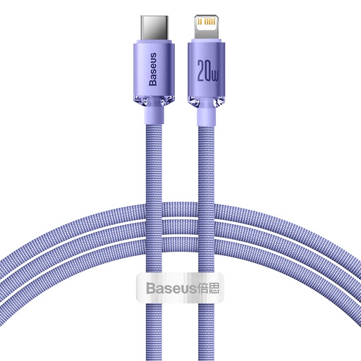 USB-C Iphone Lightning 20W fast charging and data transfer cable 1.2m purple