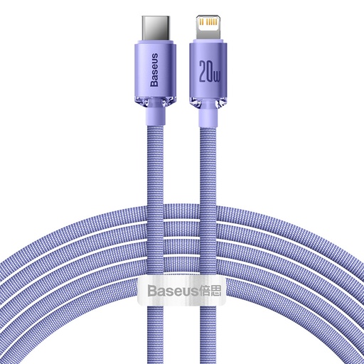 USB-C Iphone Lightning 20W fast charging and data transfer cable 2m purple