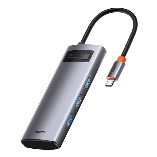 Multifunctional USB HUB 5in1 USB-C PD 100W HDMI grey