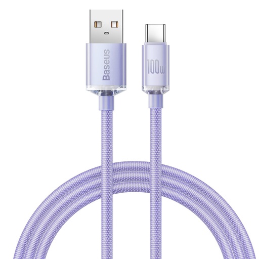 USB-C 100W USB fast charging and data transfer cable 1.2m purple