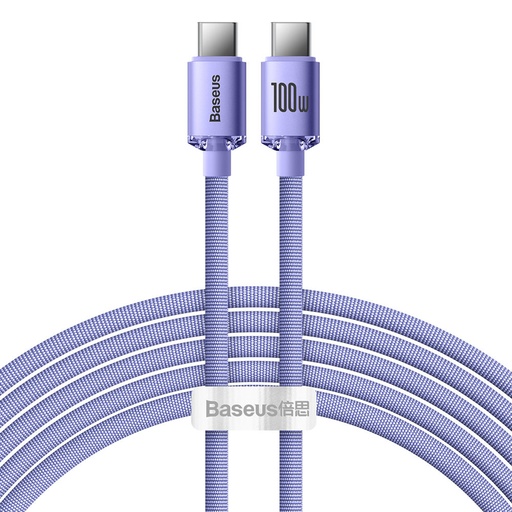 USB-C USB-C 100W fast charging and data transfer cable 2m purple