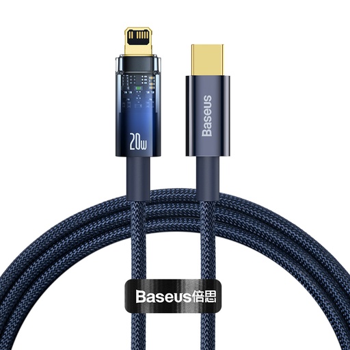 Explorer Series cable USB-C Iphone Lightning cable 20W 1m blue
