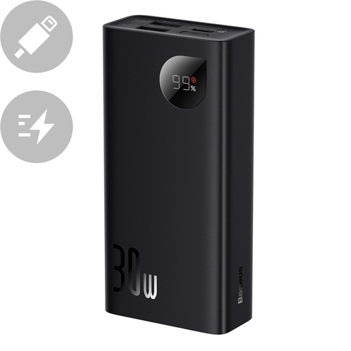 Adaman powerbank 20000mAh 30W black + USB-C cable