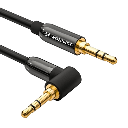 AUX angle male-male mini jack cable 1.5m black
