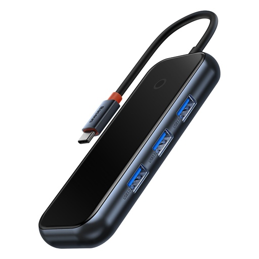AcmeJoy HUB 4-port USB-C 3xUSB 3.0 dark grey