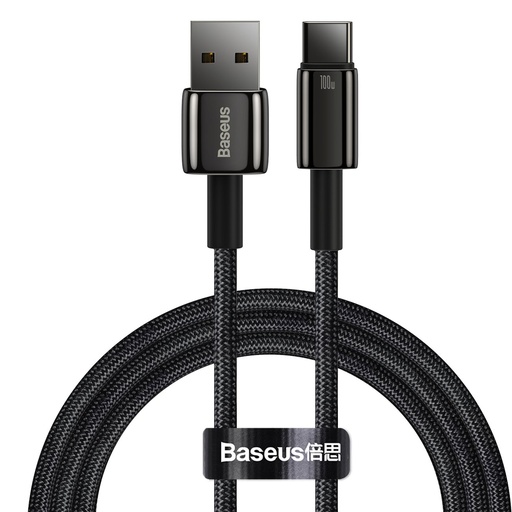Tungsten Gold cable USB-USB-C cable 480Mb-s 100W 1m black