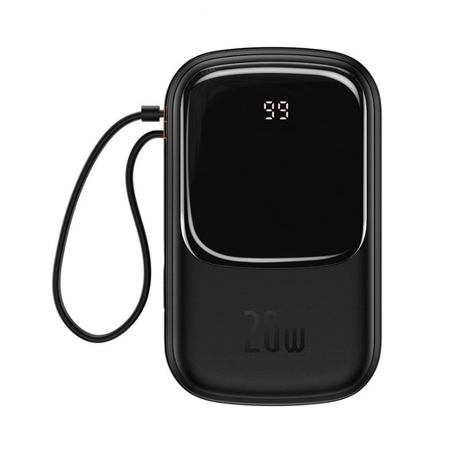 Powerbank with fast charging 20000mAh 20W QC-PD-SCP-FCP Iphone Lightning cable black