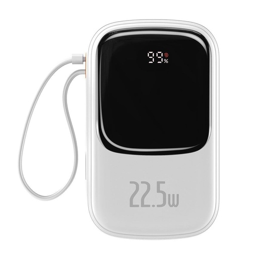 Powerbank with fast charging 20000mAh 22.5W QC-PD-SCP-FCP USB-C cable white