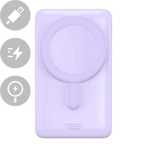 Fast Charge Power Bank 10000mAh 20W USB-C 50cm purple
