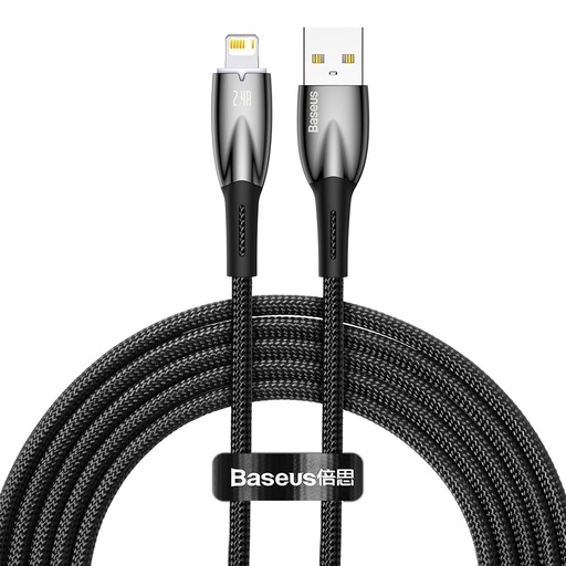 Glimmer Series USB-A Iphone Lightning cable 480Mb-s 2.4A 2m black