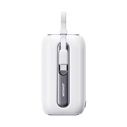 Powerbank 10000mAh Colorful Series 22.5W with USB-C and Iphone Lightning cables white