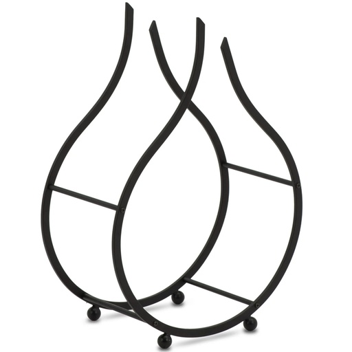 Metal firewood stand up to 25 kg - black