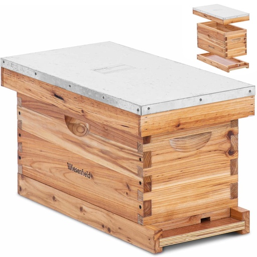 Bee hive wooden transporter with steel lid 505 x 230 x 245 mm