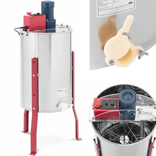 Elektrinė 3 rėmų nerūdijančio plieno medaus centrifuga