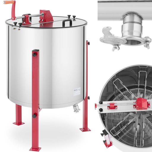Handheld stainless steel 8 frame honey centrifuge