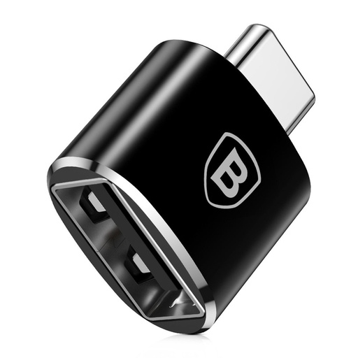 Adapteris no USB uz USB-C OTG savienotāju - melns