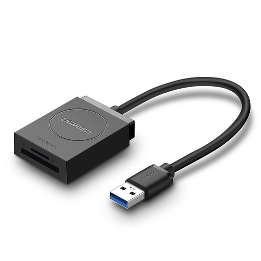 SD / micro SD atminties kortelių skaitytuvas USB 3.0 kištukas 15 cm - juodas