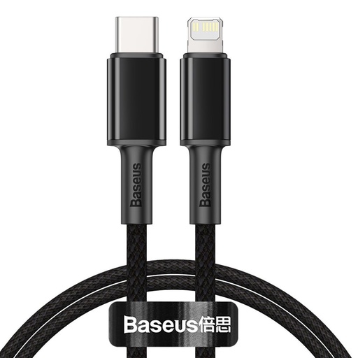 Cable cable for iPhone USB-C - Lightning fast charging 20W 1m - black
