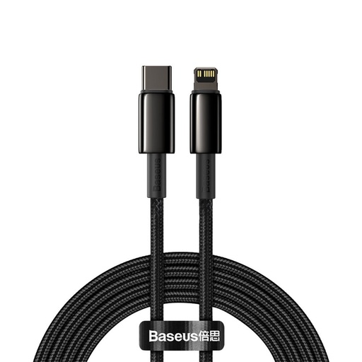 Cable iPhone USB-C - Lightning fast charging cable 20W 2m - all black