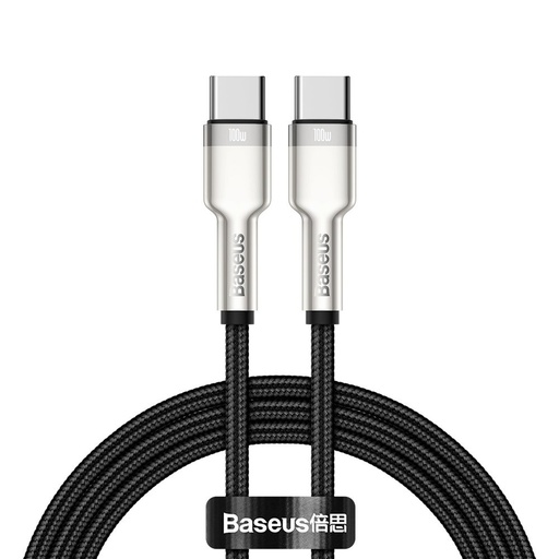 Cable USB-C - USB-C Cafule Metal Data Power Delivery cable 100W 1m - black