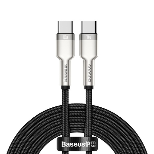 USB-C cable - USB-C Cafule Metal Data Power Delivery cable 100W 2m - black