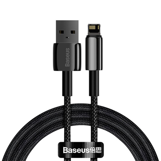 Braided cable cable for iPhone USB - Lightning 1m - all black