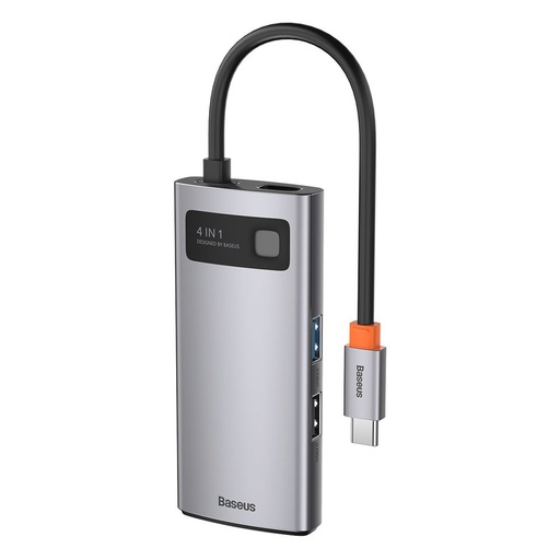 "4-in-1" metalinis spindesys USB-C į USB-C Power Delivery HDMI USB 3.2 USB 2.0 daugiafunkcinis šakotuvas
