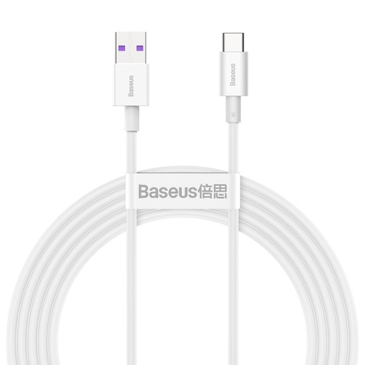 Superior USB - USB-C 66W 6A 2m cable - white