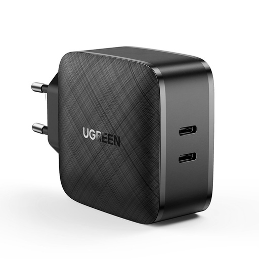Maitinimo įkroviklis 2x USB-C 66W Power Delivery 3.0 Quick Charge 4.0 - juodas