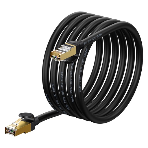 Ātrgaitas tīkla kabelis Patchcord RJ45 CAT 7 10Gbps 3m - melns