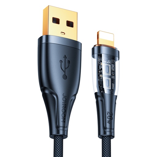 Kabelis ar viedo slēdzi USB-A - iPhone Lightning 1,2 m - melns